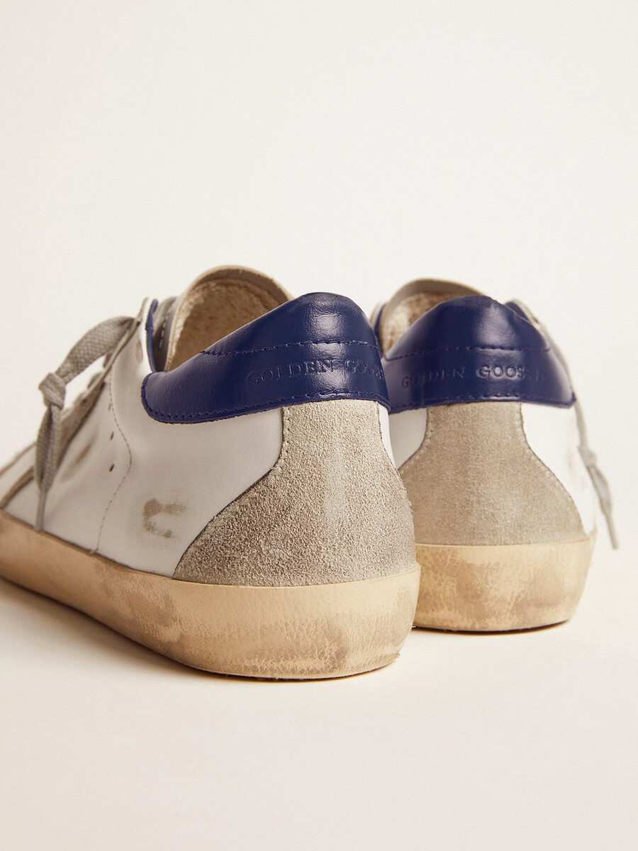 damen-sneaker super-star in blau und weiß