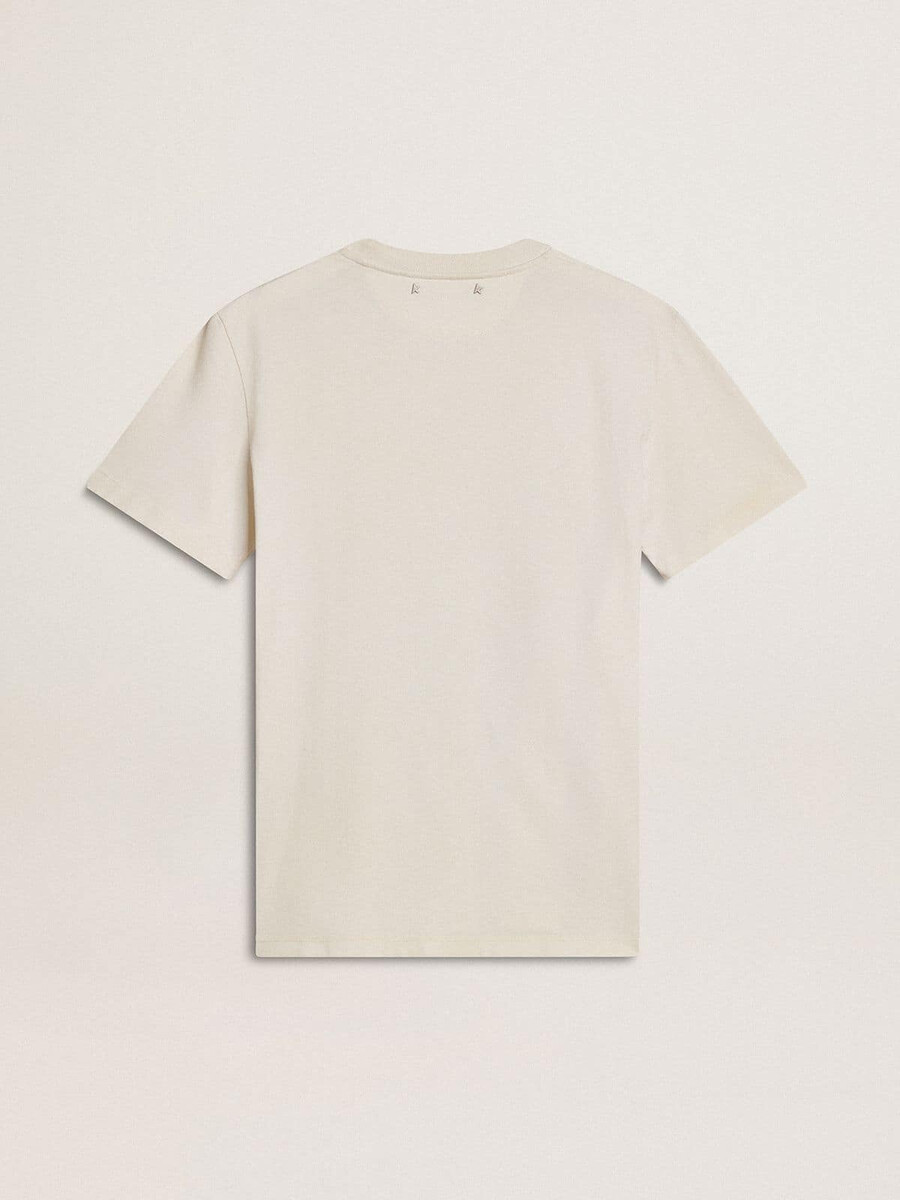 weißes damen-t-shirt mit blumenmuster